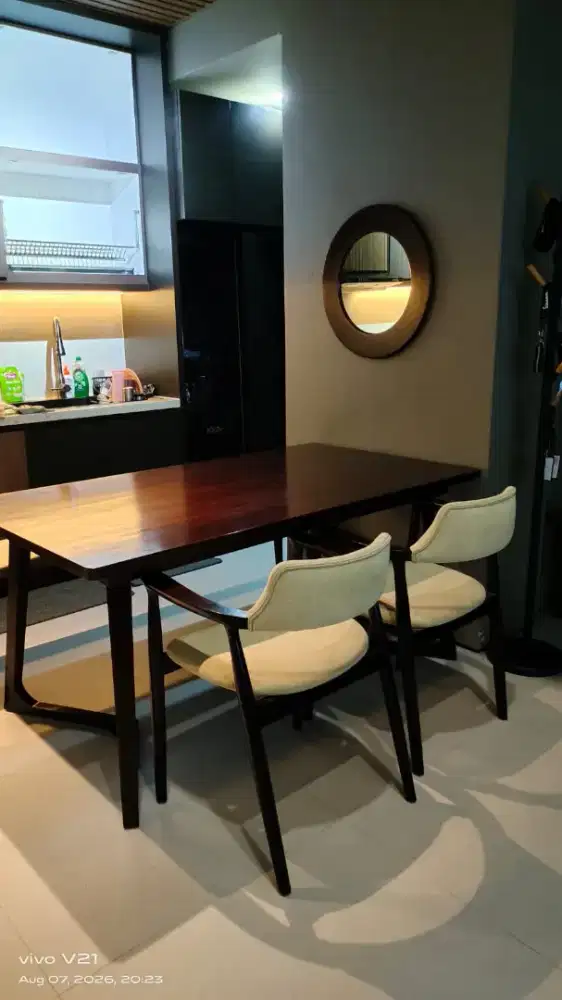 Set Meja makan V , meja makan jati Aesthetic