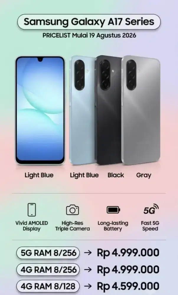 SAMSUNG A17 LTE MULAI 3JUTAAN