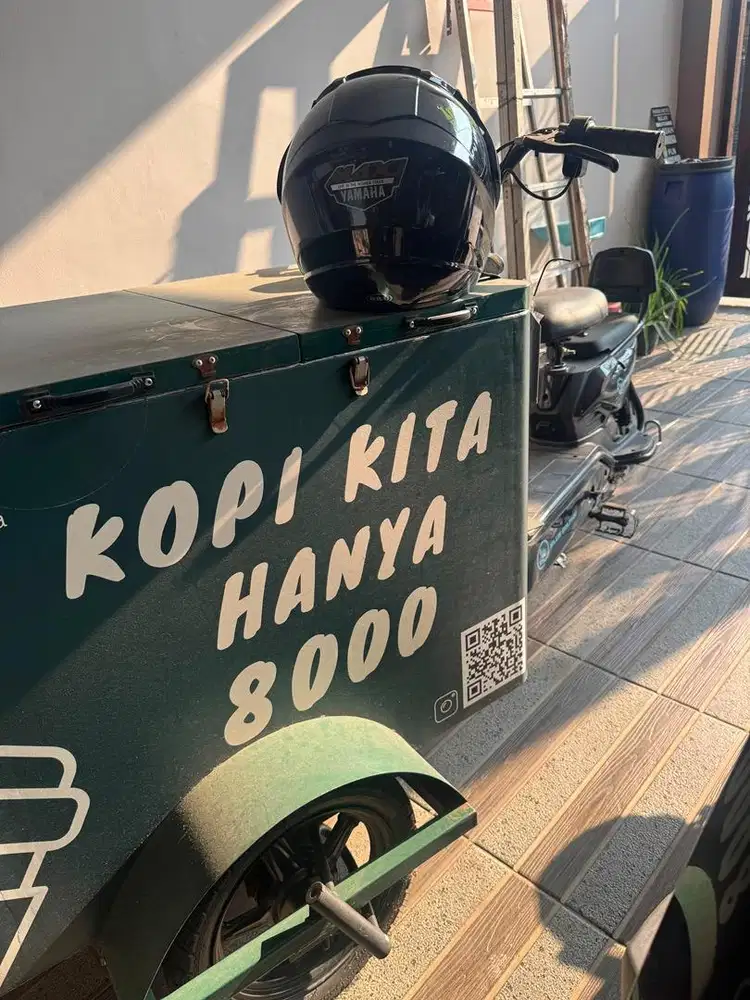 Gerobak kopi sepeda listrik