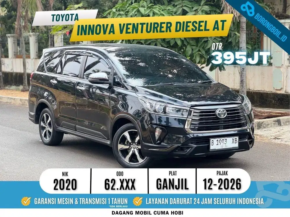INNOVA VENTURER 2.4 DIESEL AT 2020 HITAM FAVORIT