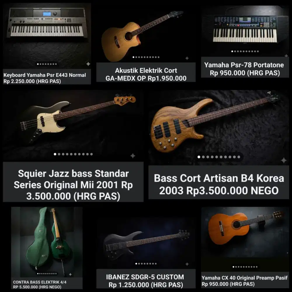 Bass Elektrik Dan Keyboard (Bekas)
