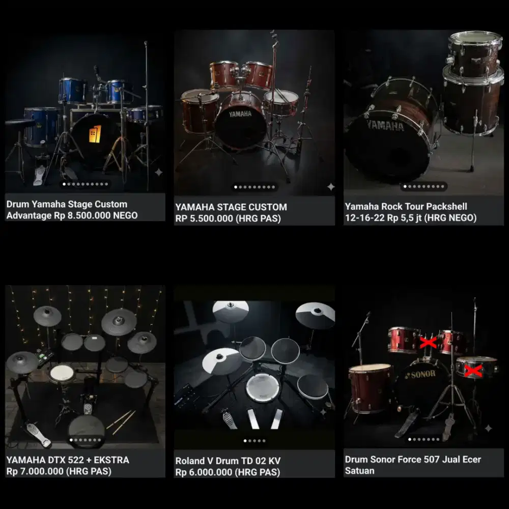 Drum Akustik Elektrik Cymbal & Aksesoris