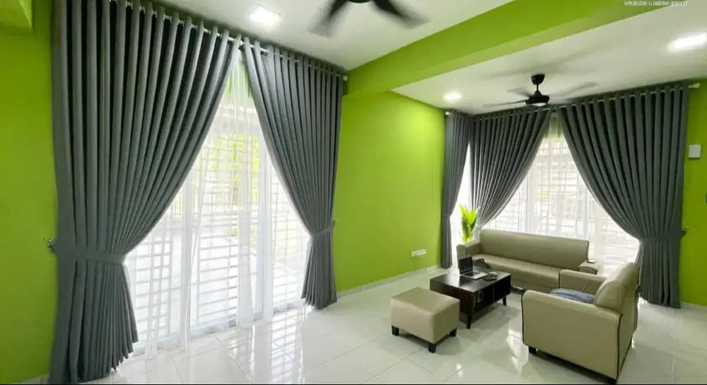 Gorden Vertikal/Vertical Blinds Roll/Roller Krey Wallpaper Dinding 3D