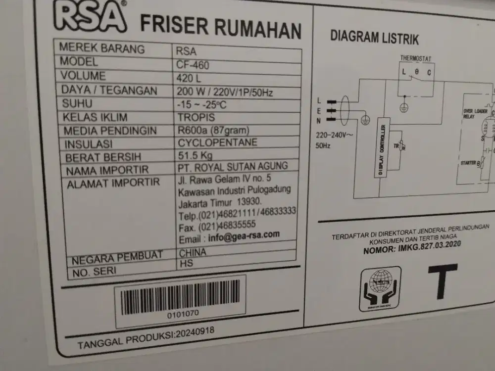 Freezer box 3 dengan ukuran 200l + 200l+420l