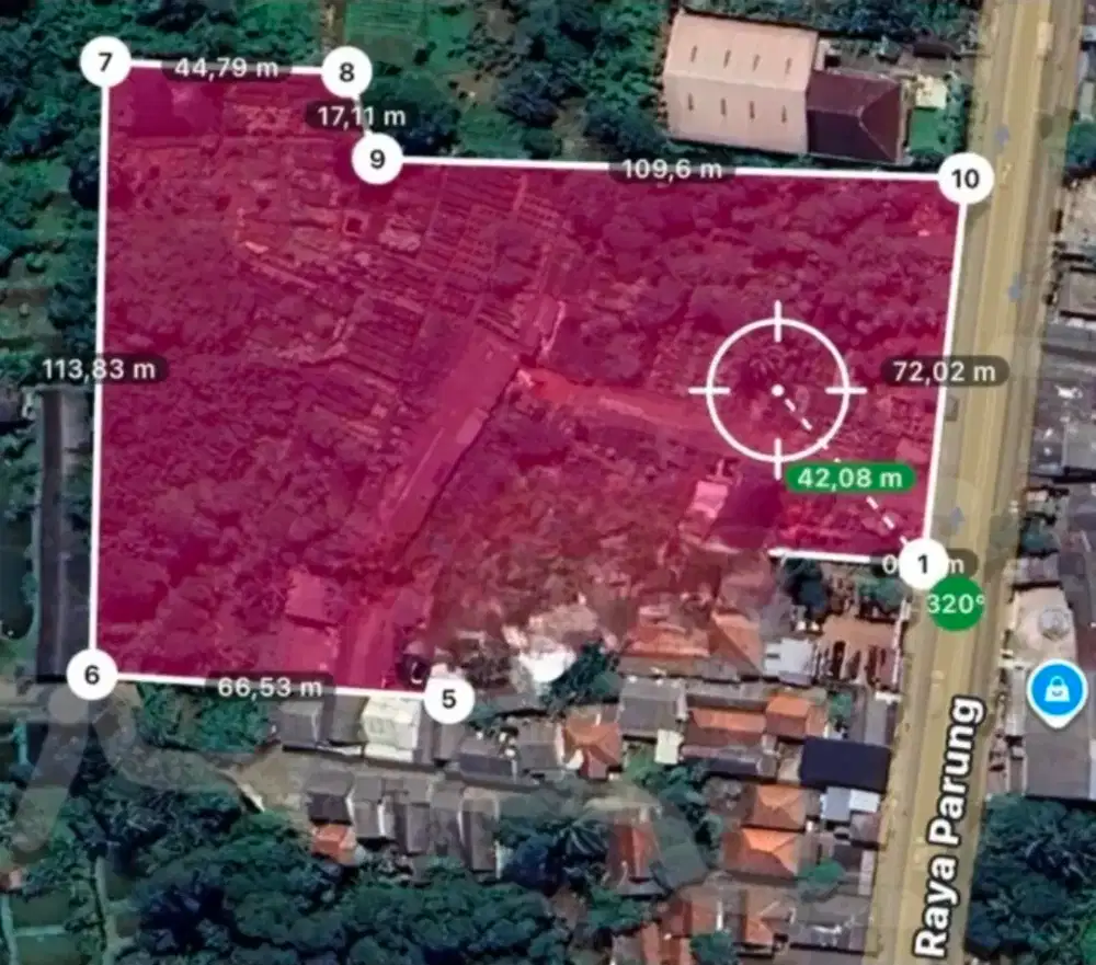 Jual tanah Jalan Raya Parung