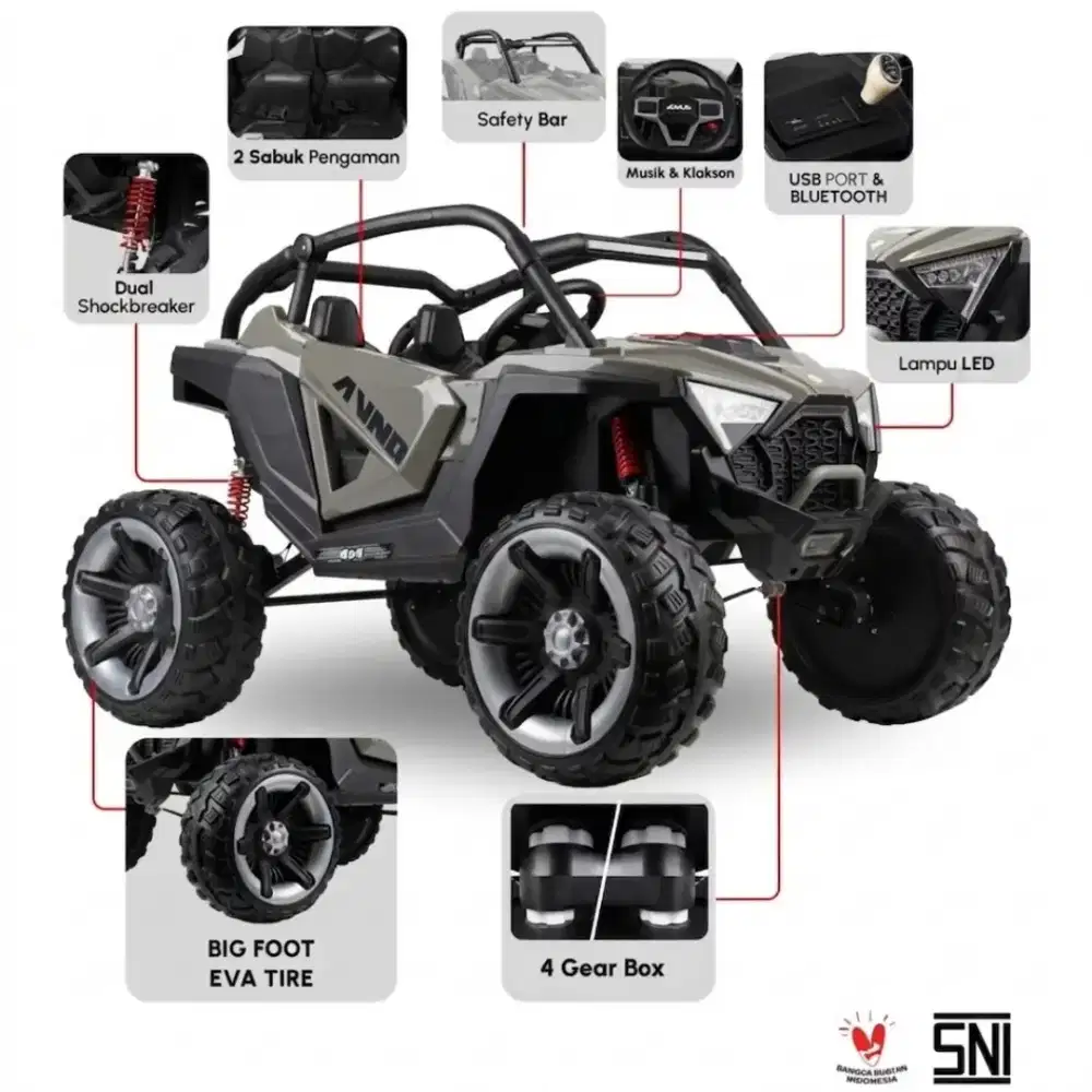 Mobil Aki Anak PMB M-9288-B ADVENDER UTV Offroad Remote Control