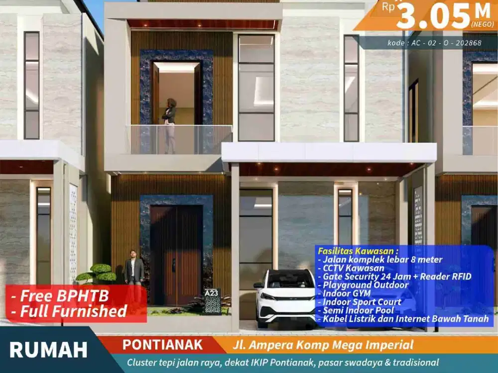 rumah mewah full furnished dan free bphtb pontianak kalimantan barat