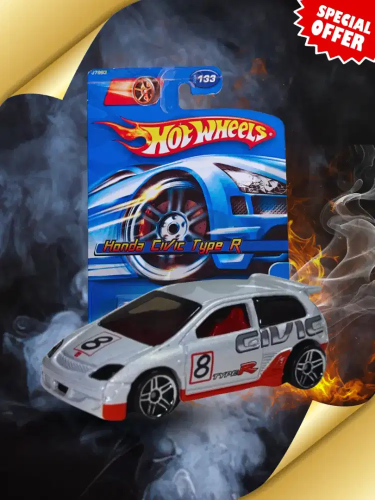 Hot Wheels Honda Civic Type R Putih Mail-in 2006 Diecast Mainan Rare