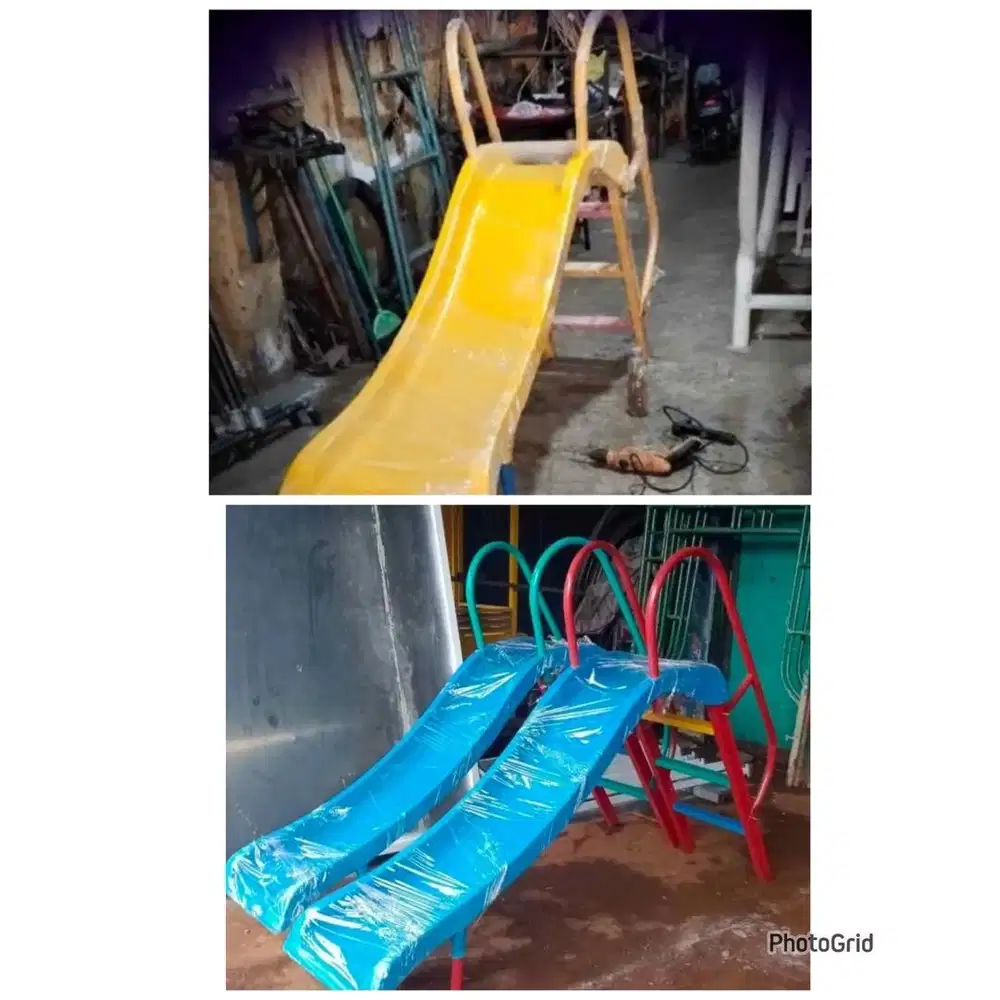 Perosotan, ayunan, bola dunia, playground, mainan outdoor, kuda kudaan