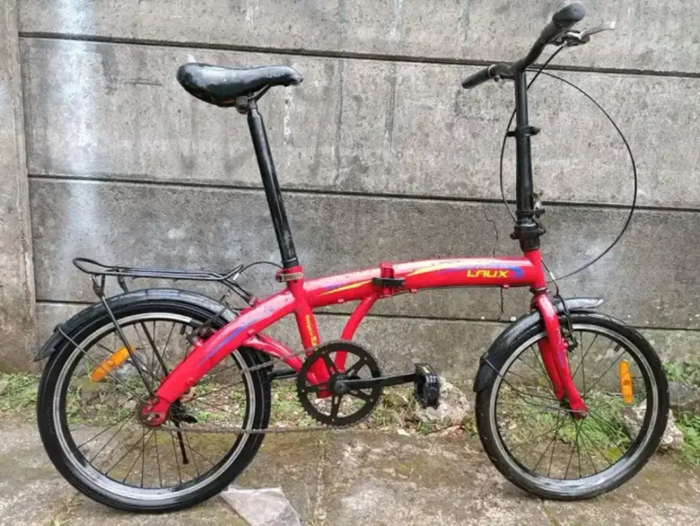 sepeda lipat laux Roma ukuran 20, single speed