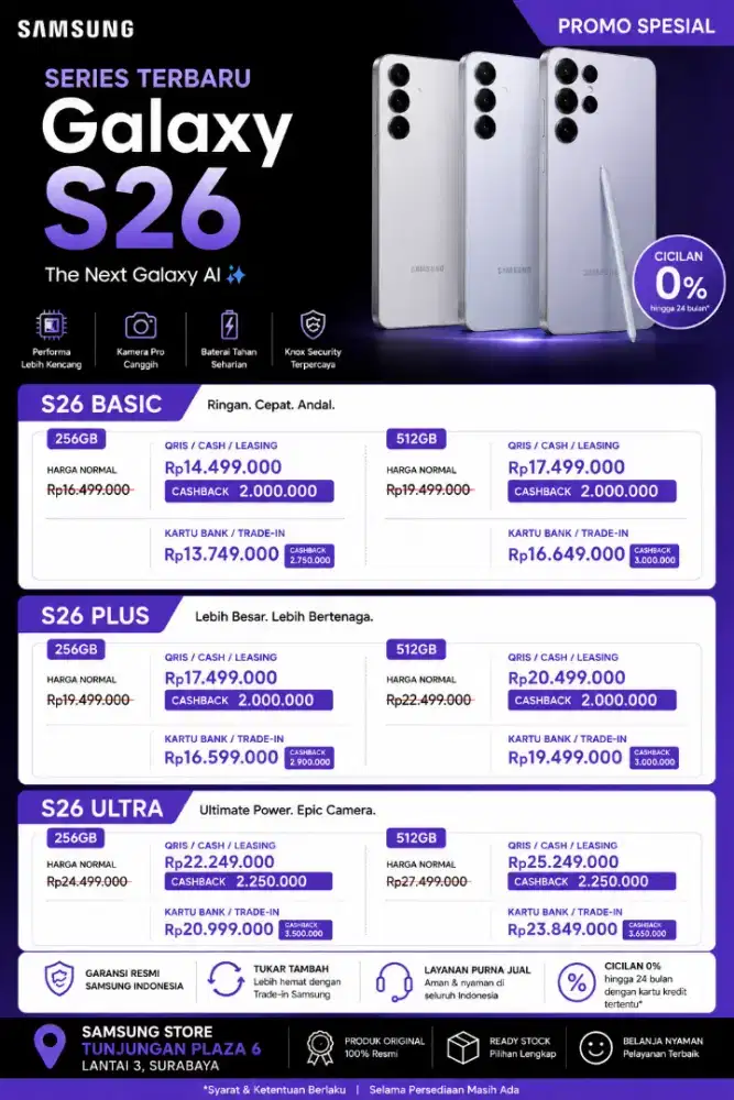 SAMSUNG GALAXY S26 CICILAN EKTP SAJA