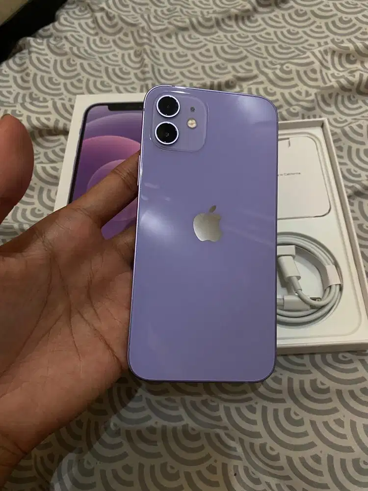 iPhone 12 Purple 64 Cantik Mulus No Minus