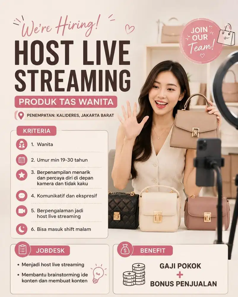 LOWONGAN LIVE STREAMING