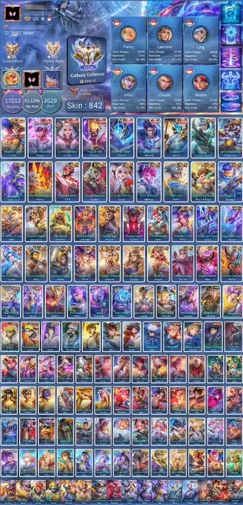 AKUN MLBB KOLEKTOR GALAXY