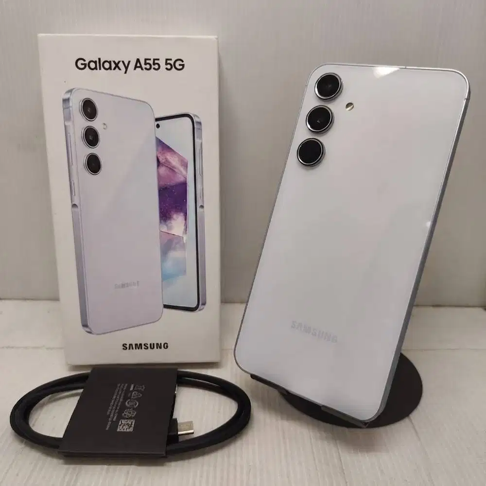 LIKE NEW SAMSUNG GALAXY A55 5G 12/256 ICE BLUE FULLSET SEIN MULUS NO M