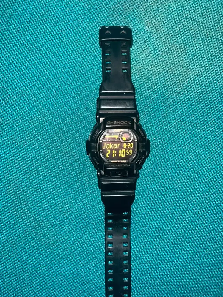 Jam Tangan Casio G-Shock GD-350-1BDR Men Digital Dial Black Resin Band