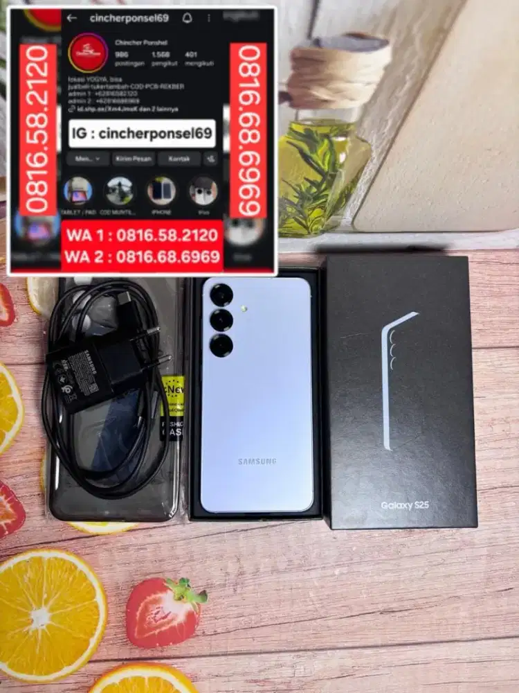 Jual hp SAMSUNG S25 5g 12/256 open dus beberapa hari free adaptor