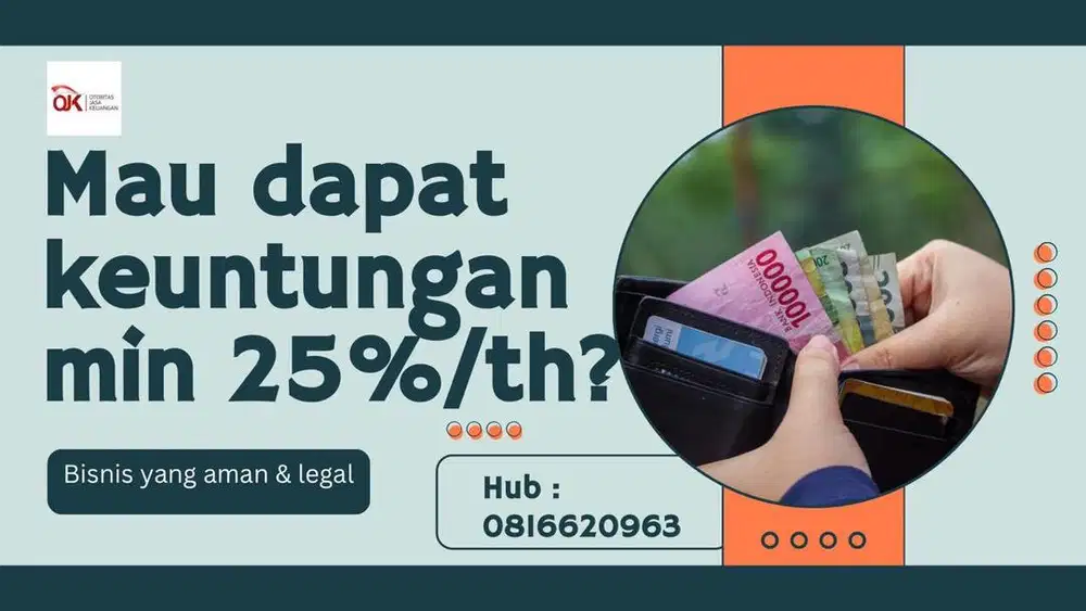 Mau dapat keuntungan min 25% per tahun? Mau berbisnis kekinian?