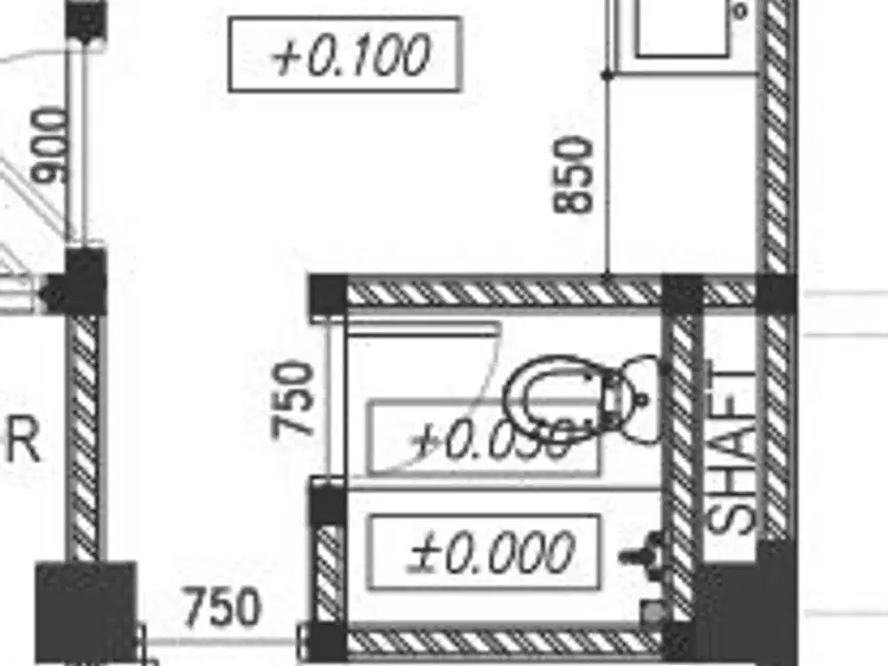 Disewakan Tahunan Kamar model Apartemen Studio di Gedung Monochrome Hub di Pondok Kelapa Raya