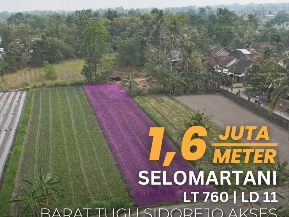 Jual Tanah Selomartani Barat Tugu Sidorejo Akses Simpangan Nego Sampai Deal