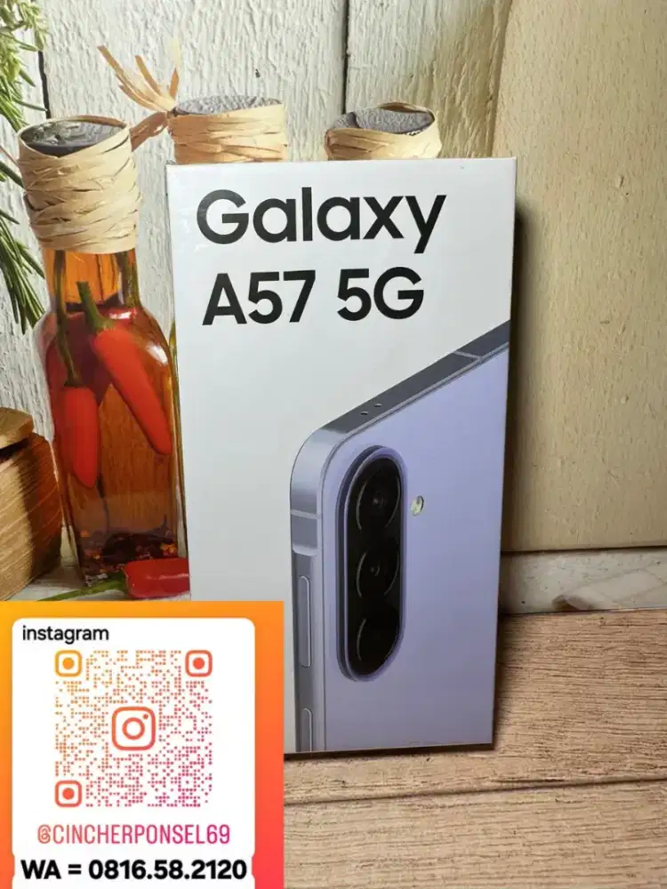 Jual hp baru new segel resmi Samsung A57 5g 8/256 free adaptor n case