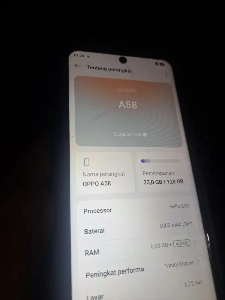 Oppo a58 6/128 minus
