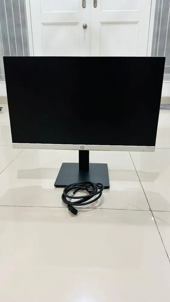 Monitor HP 24MH 24 inch 24 like new include kabel power lengkap mulus