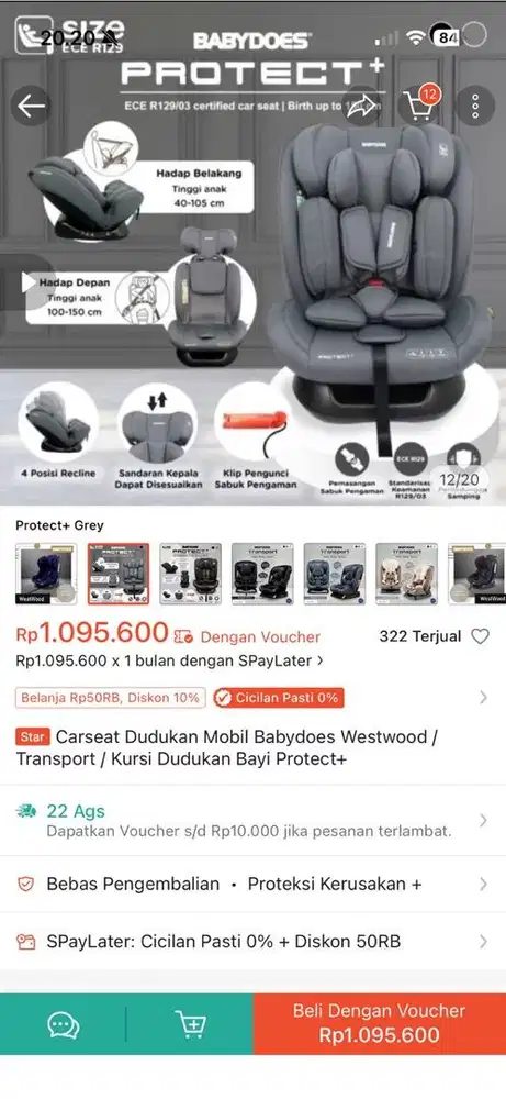 Car seat babydoes abu