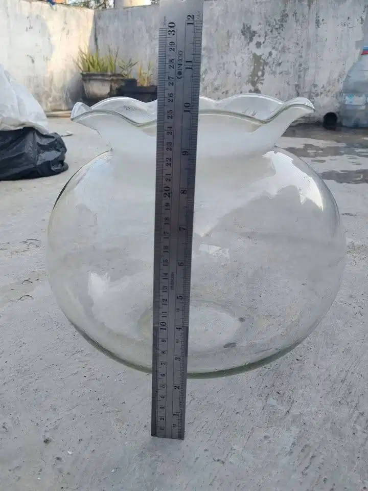 Akuarium Ikan Kaca Bulat Diameter 29 cm Bagus Mulus