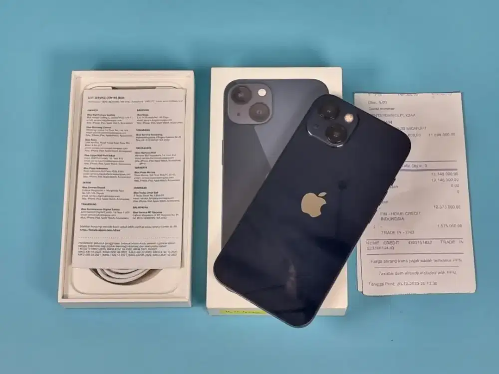 IPhone 13 5G 128GB mulus fullset Resmi iBox Indonesia