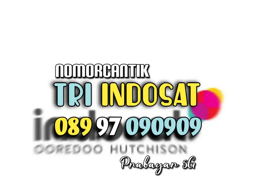 (bisa COD) PROMO Nomor CANTIK kartu TRI INDOSAT HOKI TRIPEL AB 090909