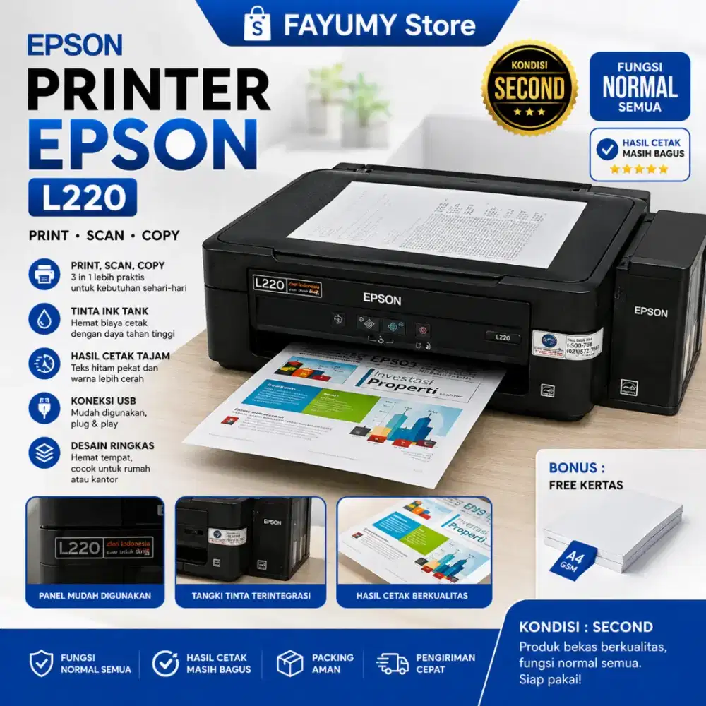 Epso L220 Print & Scan Kondisi OK