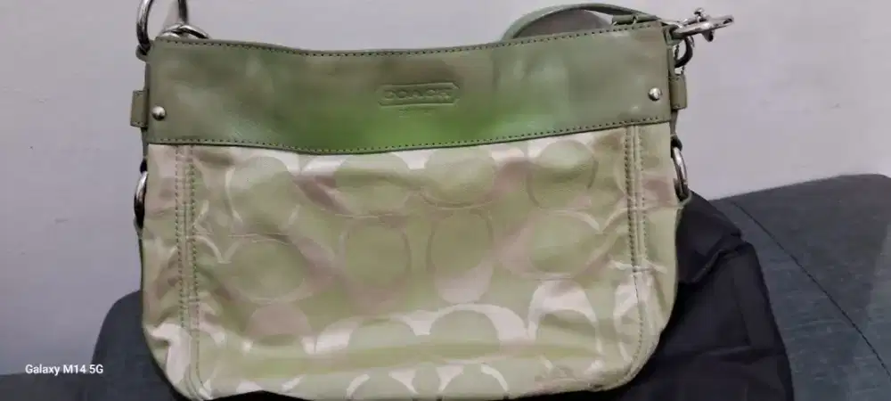 Coach Zoe Signature F14708 Original – Vintage Green – Kondisi Bagus