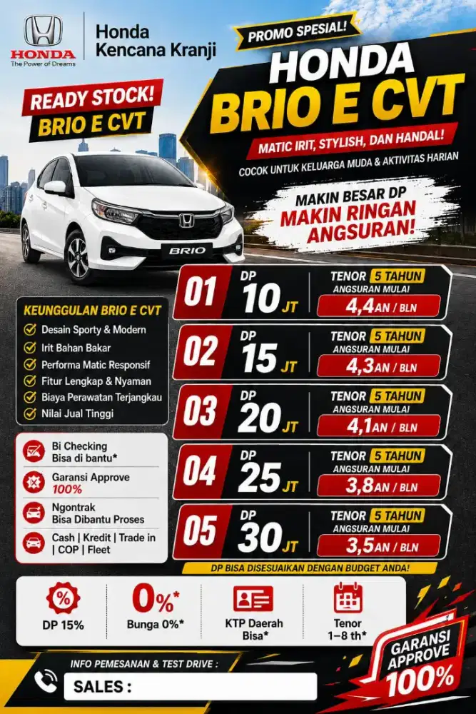 Brio S cvt paling murah