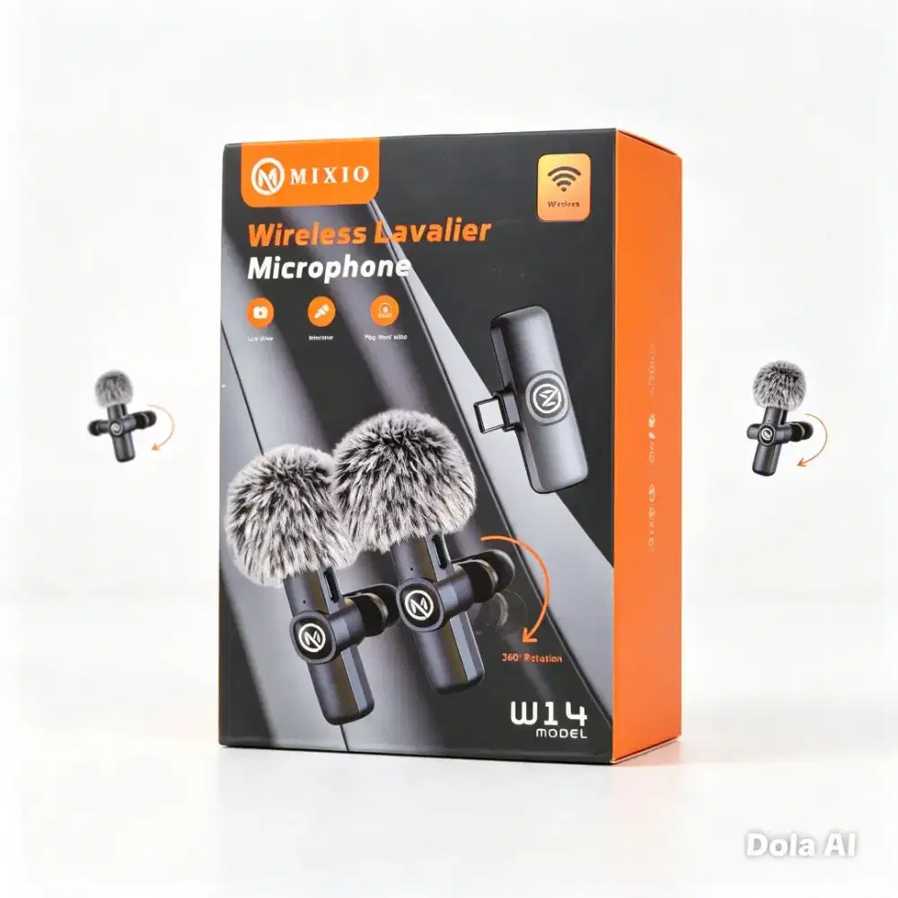 MIXIO W14 Mic Wireless Clip on Microphone Mikrofon Lavalier