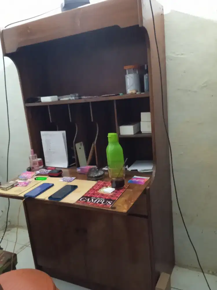 MEJA BELAJAR + RAK BUKU + RAK BAJU + 2 LACI