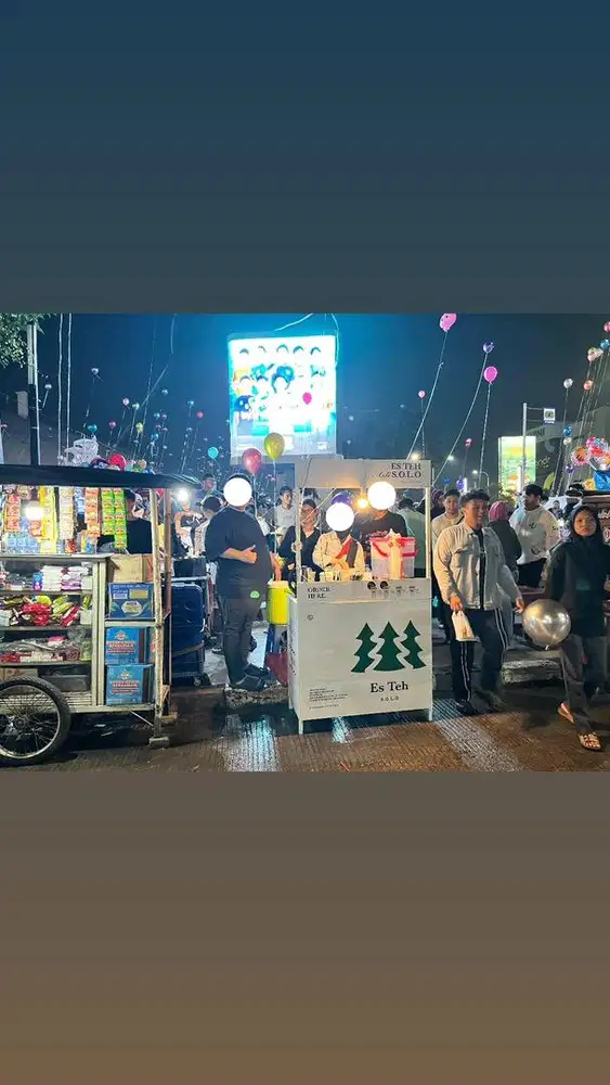 Gerobak jualan + oper lapak booth es teh solo