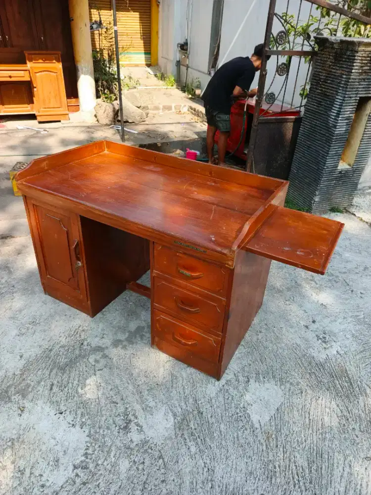 meja jati lawas bekas bagus