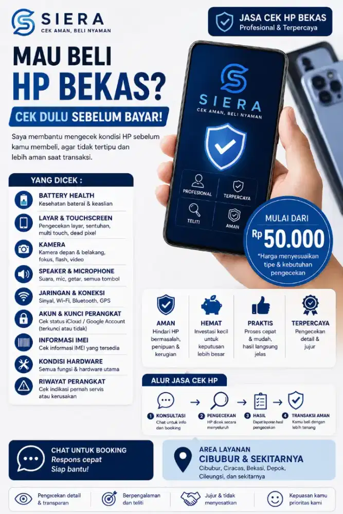 Jasa Cek Hp Second Iphone / Android All Type