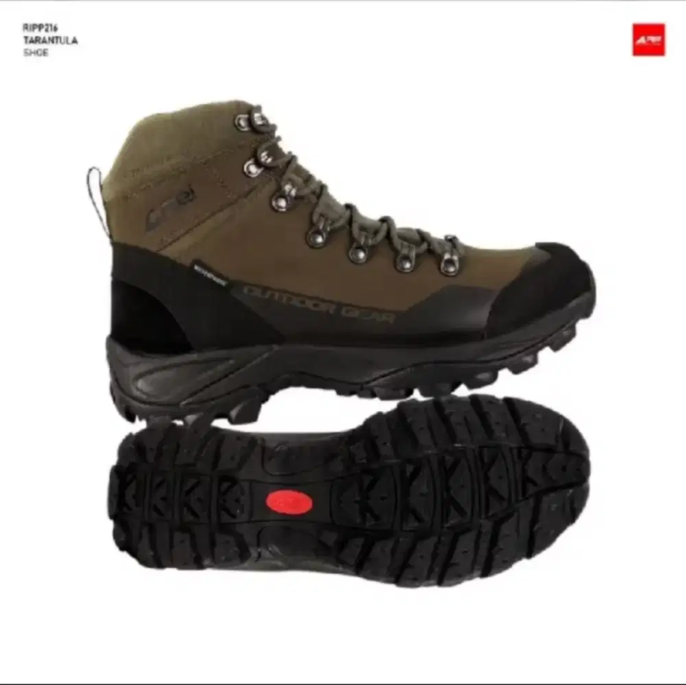 JUAL RUGI...Sepatu Hiking AREI TARANTULA OLIVE size 41 ( BARU )