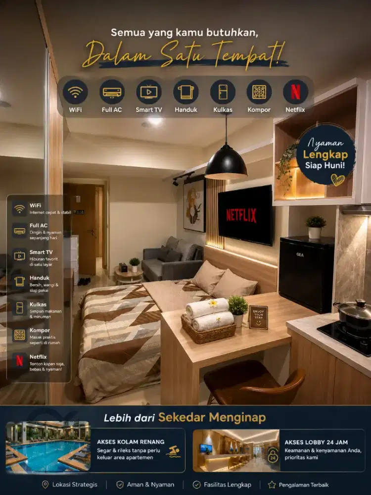 Sewa Apartemen Harian Green Pramuka City murah