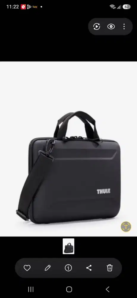 (New) Tas selempang laptop. Thule Gauntlet Attache TGAE2557 Original