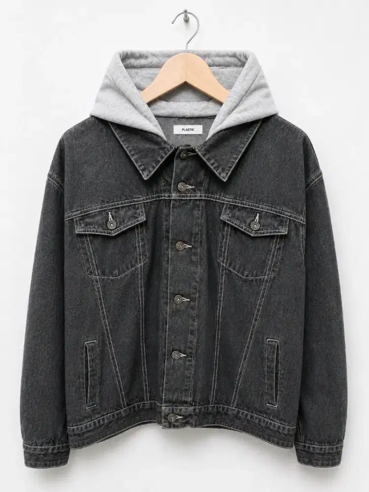 Jaket Denim Ber Hoodie