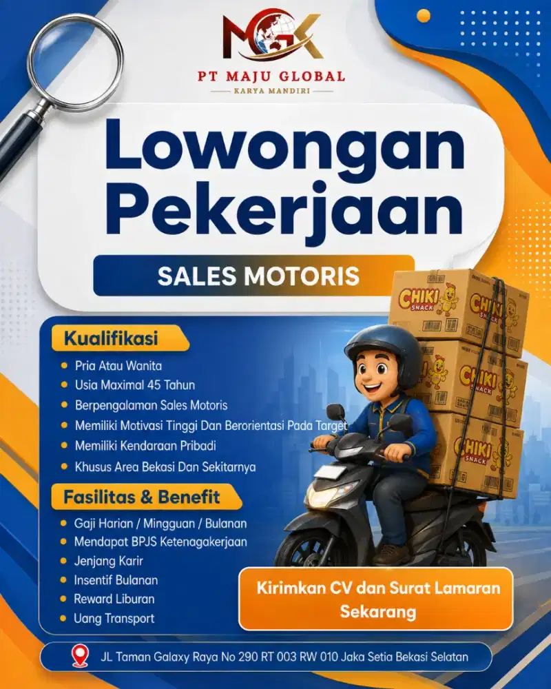 LOWONGAN SALES MOTORIS SNACK