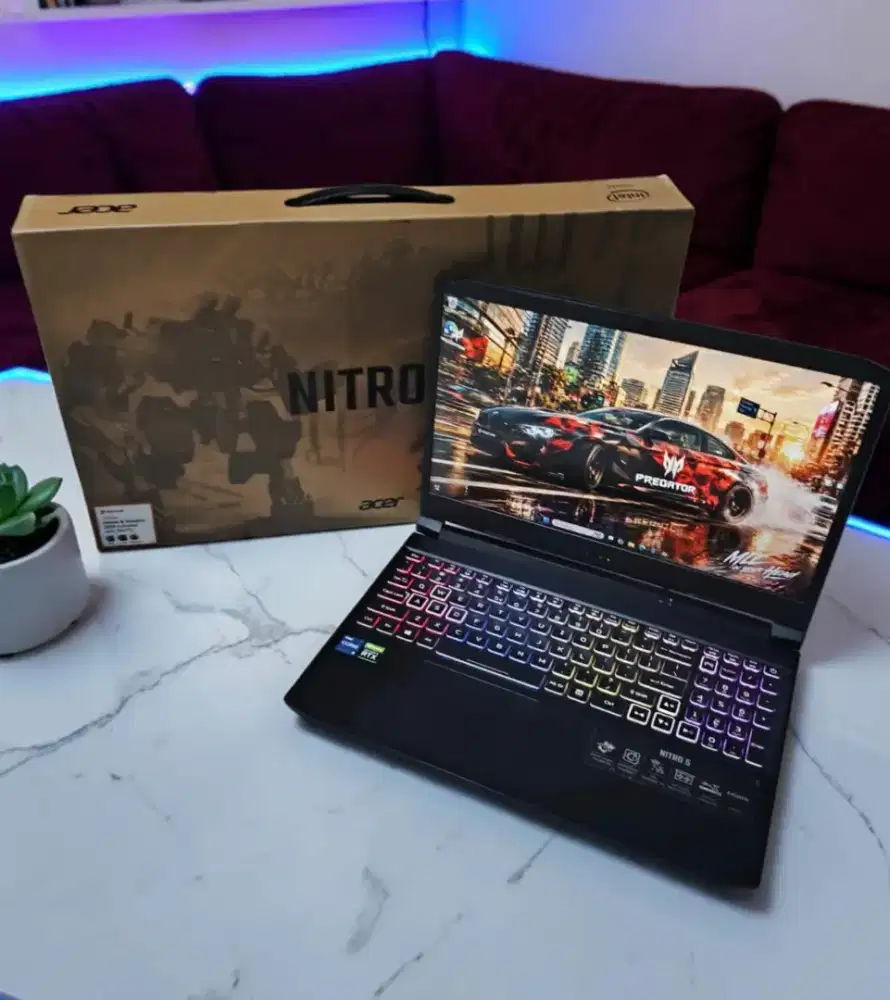 Laptop Gaming Acer Nitro 5 Core i5 gen 11 Ram 16/512gb Ssd Vga Rtx COD