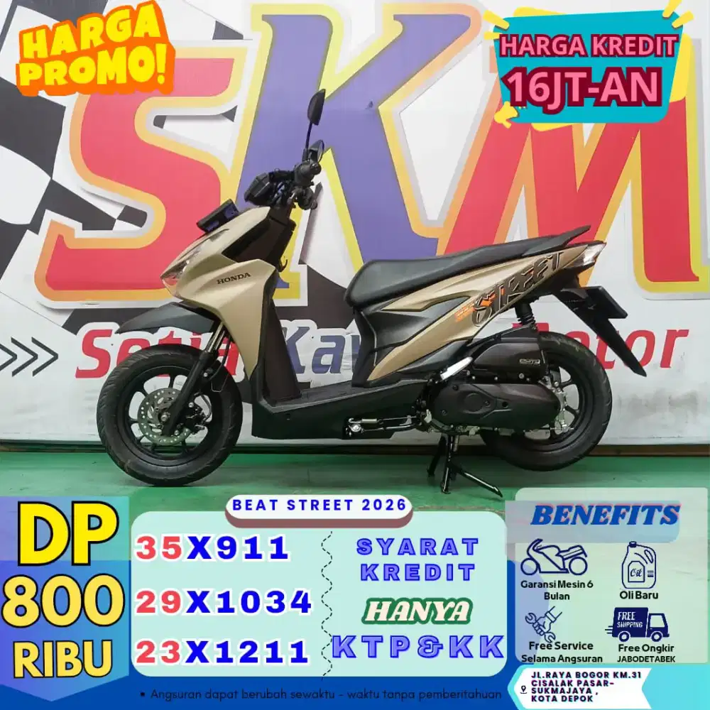 Proses kredit secepat kilat Honda beat street 2026 cash/credit
