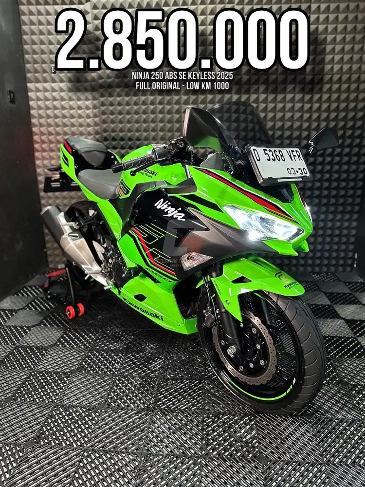 NINJA 250 ABS SE KEYLESS 2025 LOW KM 1XXX PAJAK ON RAWATAN SUPERB