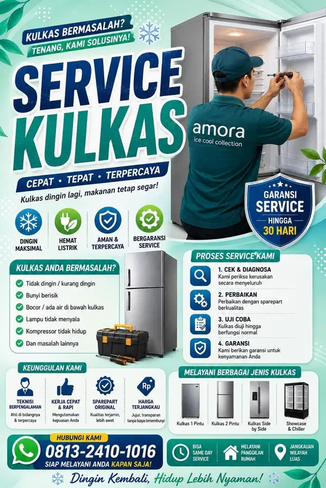 Menerima jasa service kulkas