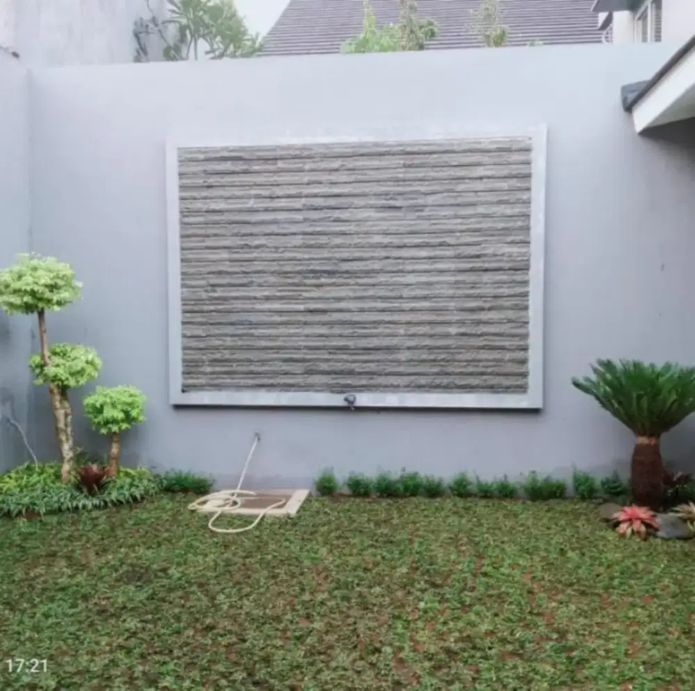 Pembuatan taman hias rumput gaja mini