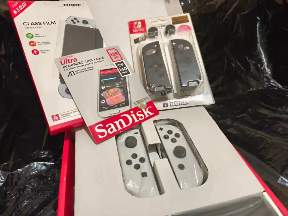 NINTENDO SWITCH OLED 64GB + 128GB, GARANSI 3BLN, MULUS 100%